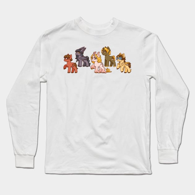 Ponies Long Sleeve T-Shirt by paperstarzz